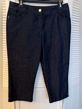 New Directions, Dark Blue Jean Capris, NWOT, 10P